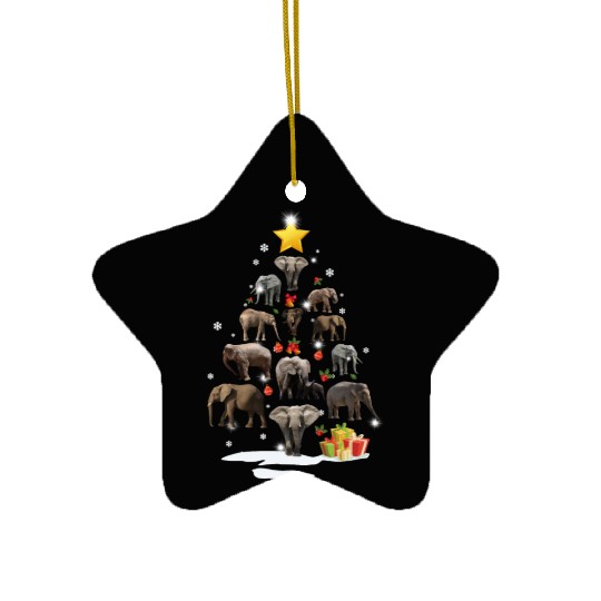 Elephant Christmas Tree Elephant Xmas Funny Gift Ceramic Ornaments