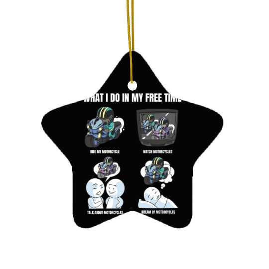 Motorcycle Racing My Spare Time Motocross lovers Ceramic Ornaments