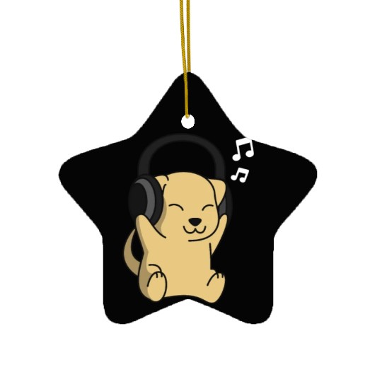 Music Lover Labrador Ceramic Ornaments