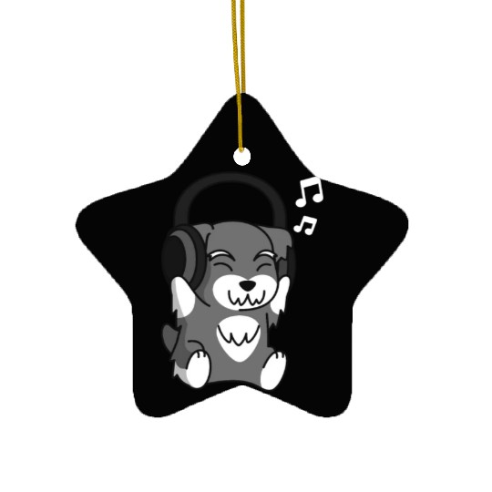 Music Lover Schnauzer Ceramic Ornaments