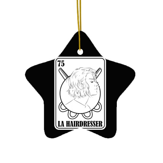 Hairdresser Hairstylist Card Ceramic Ornaments