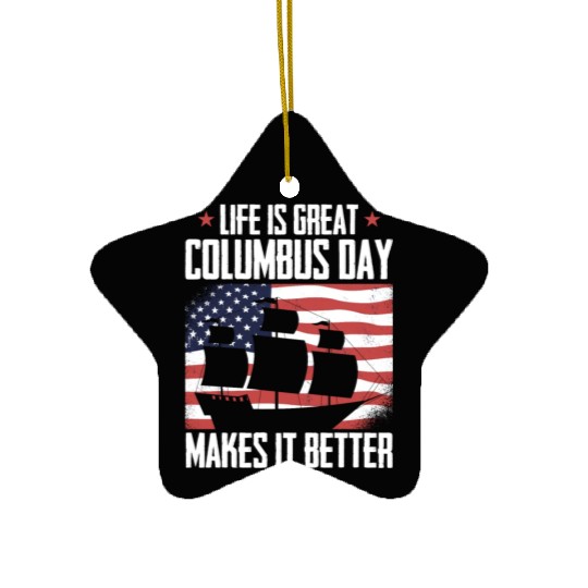 Columbus Day 1492 Ceramic Ornaments
