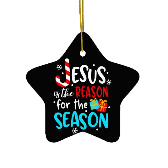 Jesus Is The Reason For The Season Ceramic Ornaments
