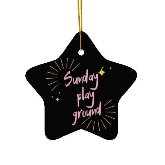 Sunday play ground Ceramic Ornaments