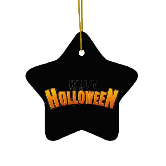 Happy Halloween Letters Ceramic Ornaments trick or treat Tops