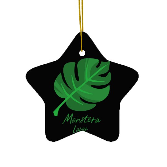 Monstera leaf Love plants green plants gift idea Ceramic Ornaments