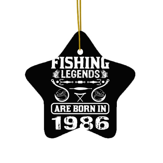 Fishing Legends Are Born In 1986 Ceramic Ornaments