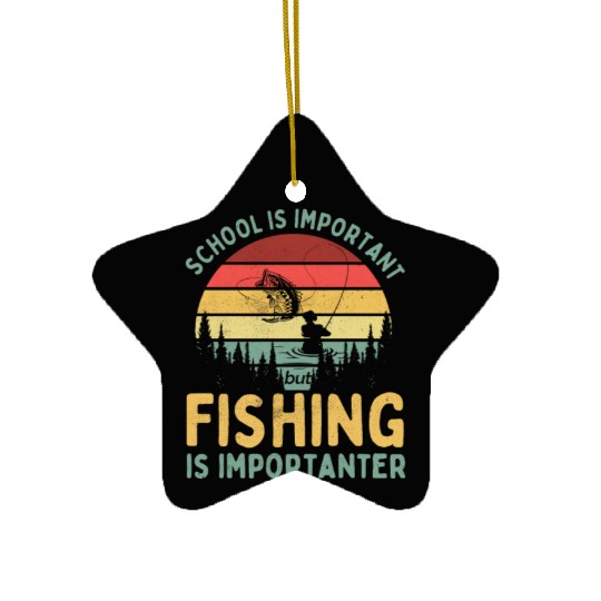 Fishing School Youth Boys Lover Teen Kids Gift Ceramic Ornaments