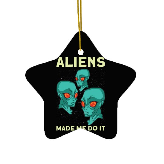 Alien Extraterrestrial Area 51 UFO Space Geek Gift Ceramic Ornaments