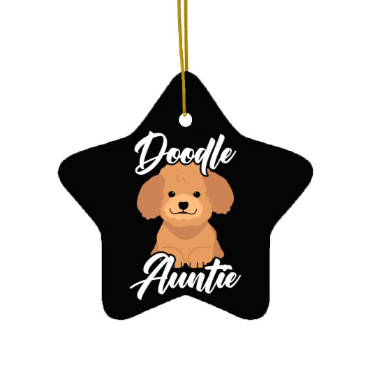 Doodle Auntie Goldendoodle Dog Lover Puppy Paw Ceramic Ornaments