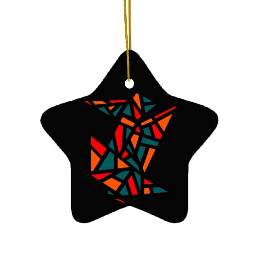 Abstract Stained Glass Ceramic Ornaments