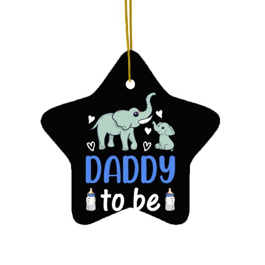 New Daddy Paternity New Dad - Elephant Daddy To Be Ceramic Ornaments