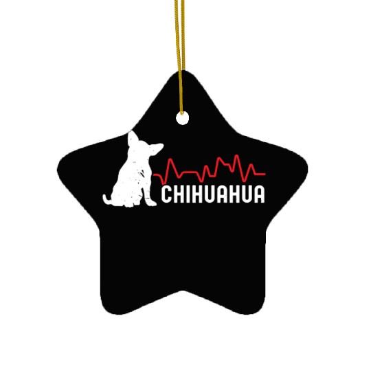 Chihuahua Dog Owner Puppy Lover Paw Love Doggy Pup Ceramic Ornaments