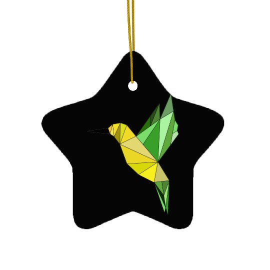 Hummingbird geometrical Ceramic Ornaments