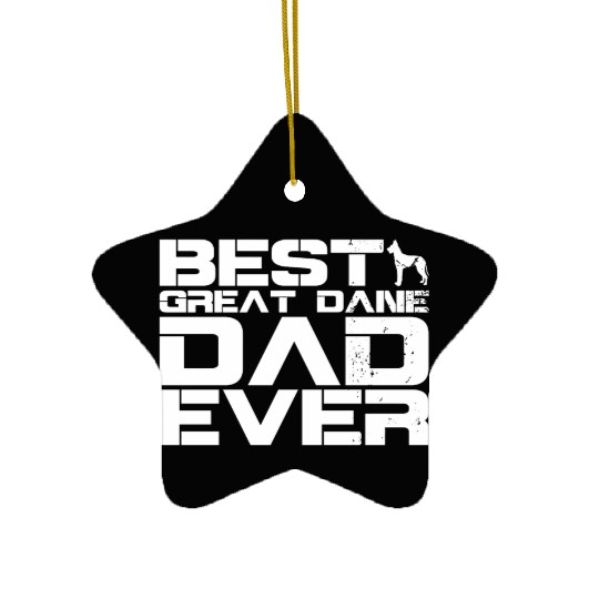 Best Great Dane Dad Ever Vinatge Ceramic Ornaments