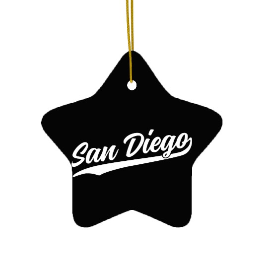 San Diego California Cool Ca Retro 1970S White Tex Ceramic Ornaments
