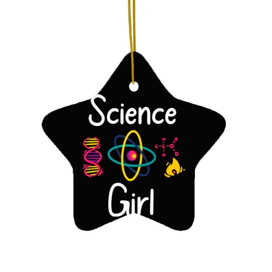 Science Girl Chemistry Biology Student Teacher Ceramic Ornaments