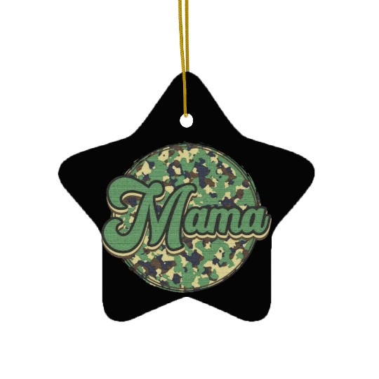 Camo Mama Ceramic Ornaments, Camo sublimation design,