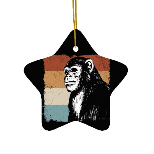 Monkey Chimpanzee Orangutan Monkey - Retro Monkey Ceramic Ornaments