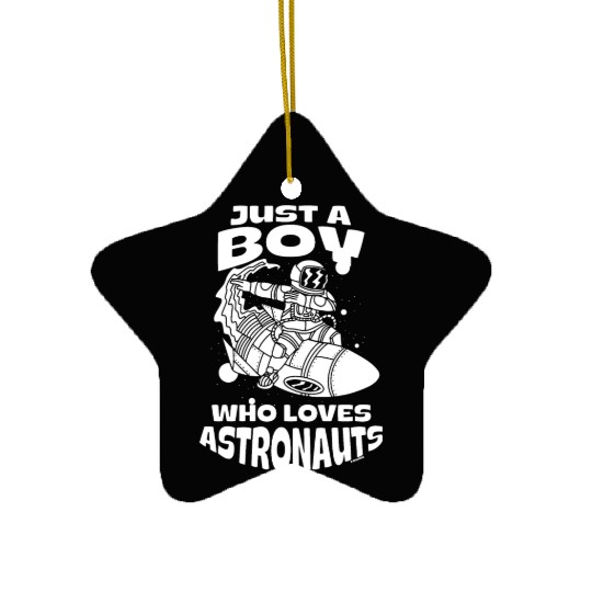 Boy love astronauts Ceramic Ornaments