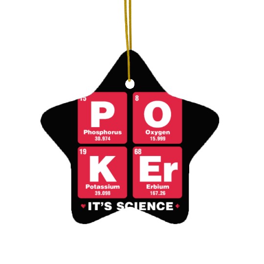Poker It's Science Ceramic Ornaments