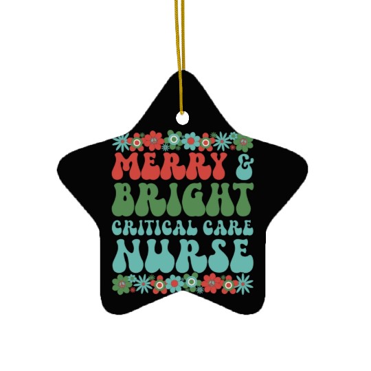 Critical Care Nurse Christmas Critical Care Xmas Ceramic Ornaments