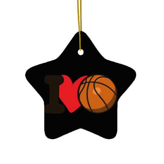 I Love Basketball For Basketball Lover Ceramic Ornaments