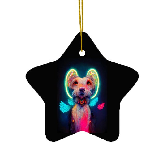 Angel Dog 034 Ceramic Ornaments