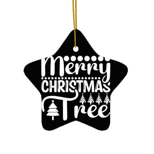 Merry Christmas Tree Ceramic Ornaments