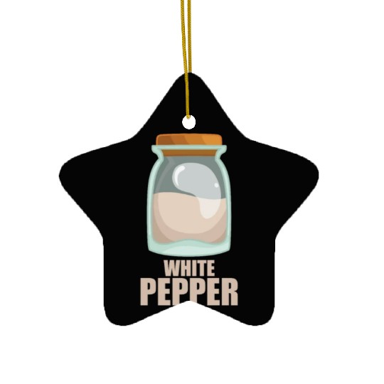 White Pepper Spice Flavor Food Cooking Ceramic Ornaments