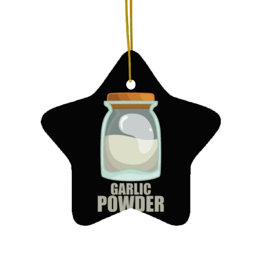 Garlic Powder Spice Flavor Food Cooking Ceramic Ornaments