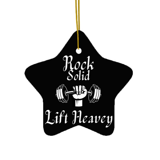 Rock Solid (Gym/weightLlifting) Ceramic Ornaments