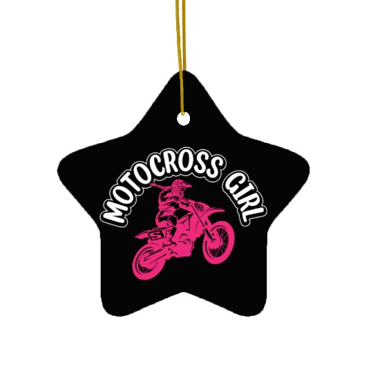 Dirtbike Girl Supercross Girl Off-road Enduro Moto Ceramic Ornaments