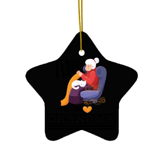 I Love My Grandma Ceramic Ornaments