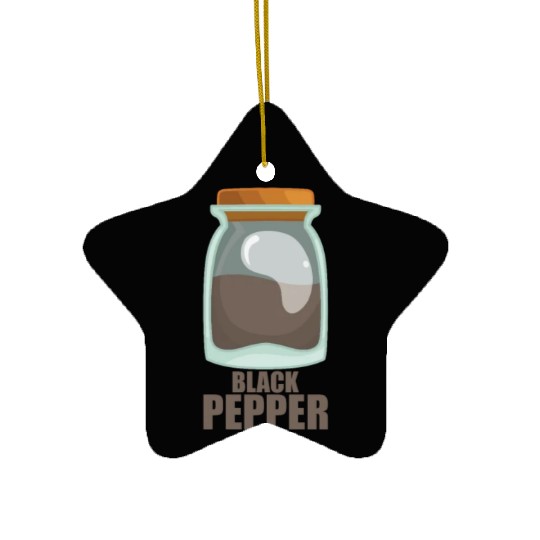 Black Pepper Spice Flavor Food Cooking Ceramic Ornaments