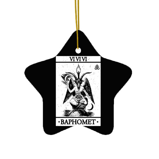 Baphomet Tarot Card Satanic Occult Ceramic Ornaments
