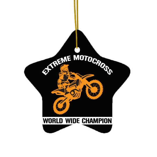 Extreme Motocross World Wide Champion Ceramic Ornaments