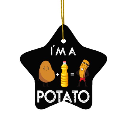 I am a Potato Fries Cute Costume Potatoes Lovers Ceramic Ornaments