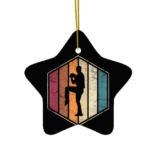 Baseball Pitcher Pitching Closer Relief Softball L Ceramic Ornaments