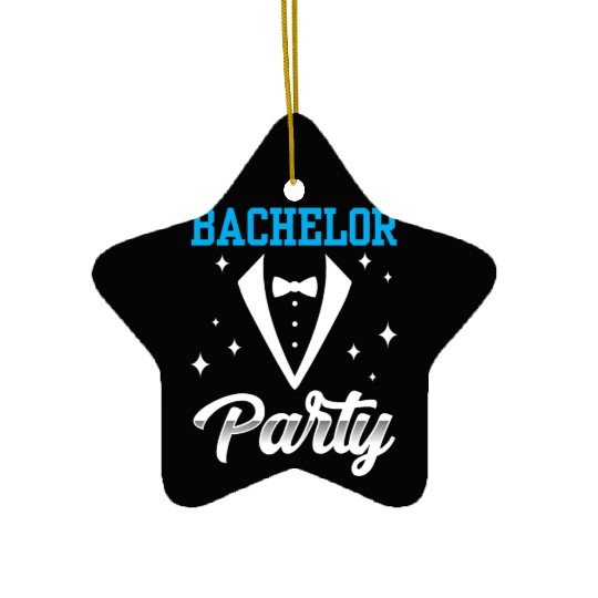 Bachelor Party Team Bride Groom Ceramic Ornaments