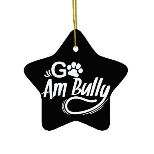 Go Am Bully Bulldog Pet Dog breed Ceramic Ornaments
