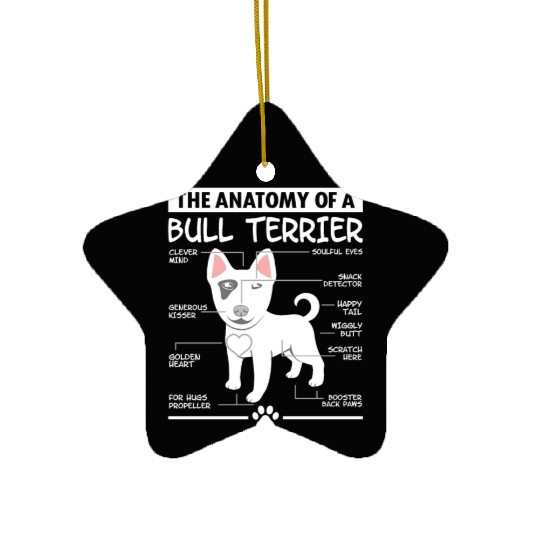 The Anatomy of A Bull Terrier Ceramic Ornaments