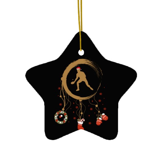Winter dreamcatcher Christmas Table tennis Ceramic Ornaments
