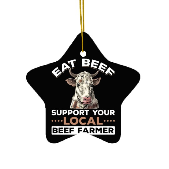 Cattle Farming Cow Agriculture Beef Lover Ceramic Ornaments