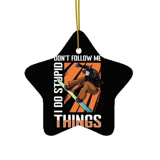 Snowboarding Vacation Freestyle Ceramic Ornaments