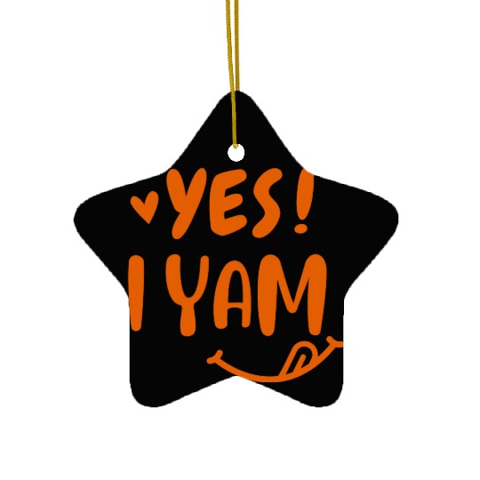 I yam my sweet potato for matching couple Ceramic Ornaments