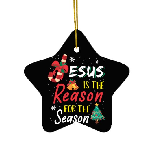Jesus Is The Reason For The Season Ceramic Ornaments