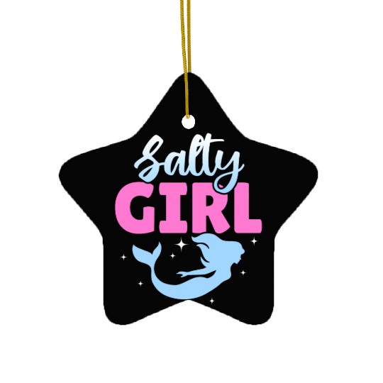 Girl Salty Mermaid Lover Ceramic Ornaments