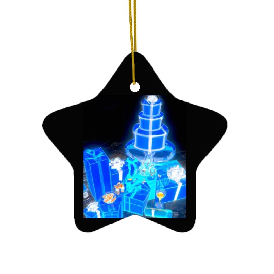 Christmas Blueprint Christmas Tree Blueprint Ceramic Ornaments
