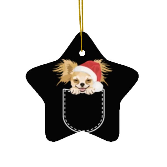 Chihuahua Merry Christmas Ceramic Ornaments